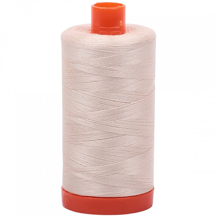 Aurifil 50w Mako Cotton Thread, Light Sand 2000, 1422 yards