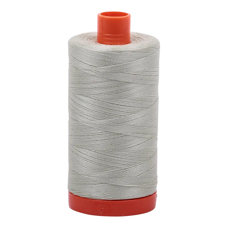 Aurifil 50w Mako Cotton Thread, Light Gray Green 2843, 1422 yards