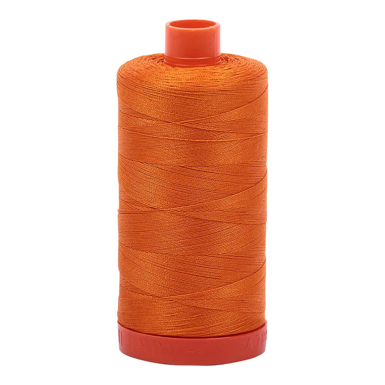 Aurifil 50w Mako Cotton Thread, Bright Orange 1133, 1422 yards