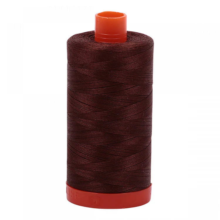Aurifil 50w Mako Cotton Thread, Chocolate 2360, 1422 yards
