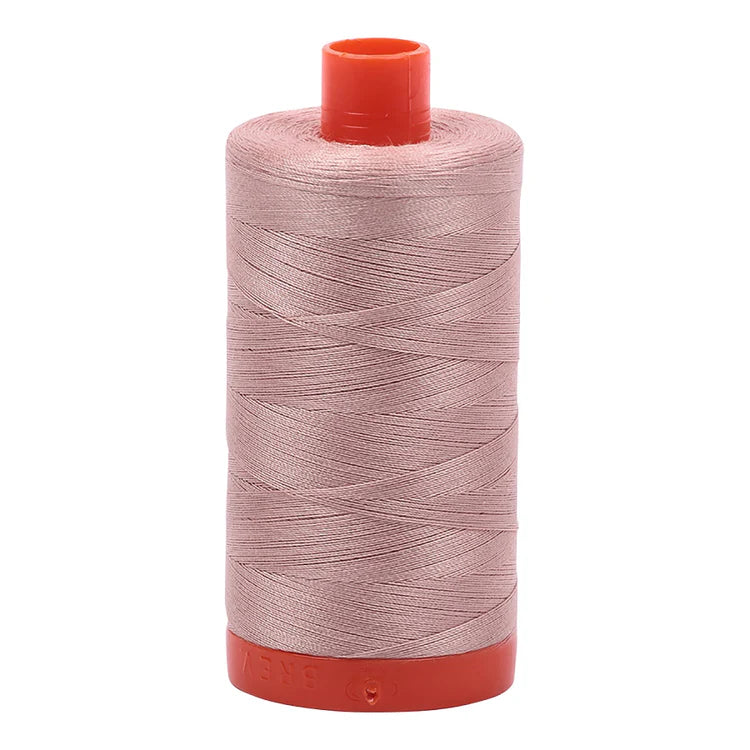 Aurifil 50w Mako Cotton Thread, Antique Blush 2375, 1422 yards