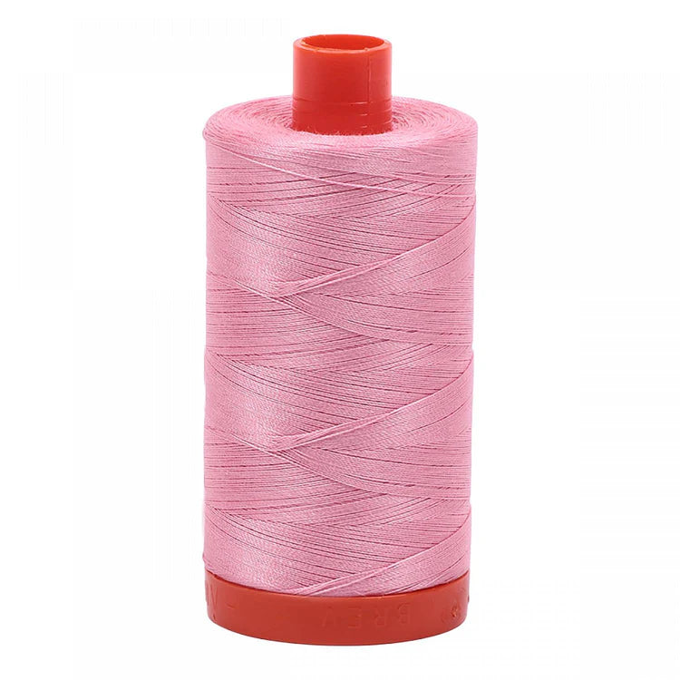Aurifil 50w Mako Cotton Thread, Bright Pink 2425, 1422 yards