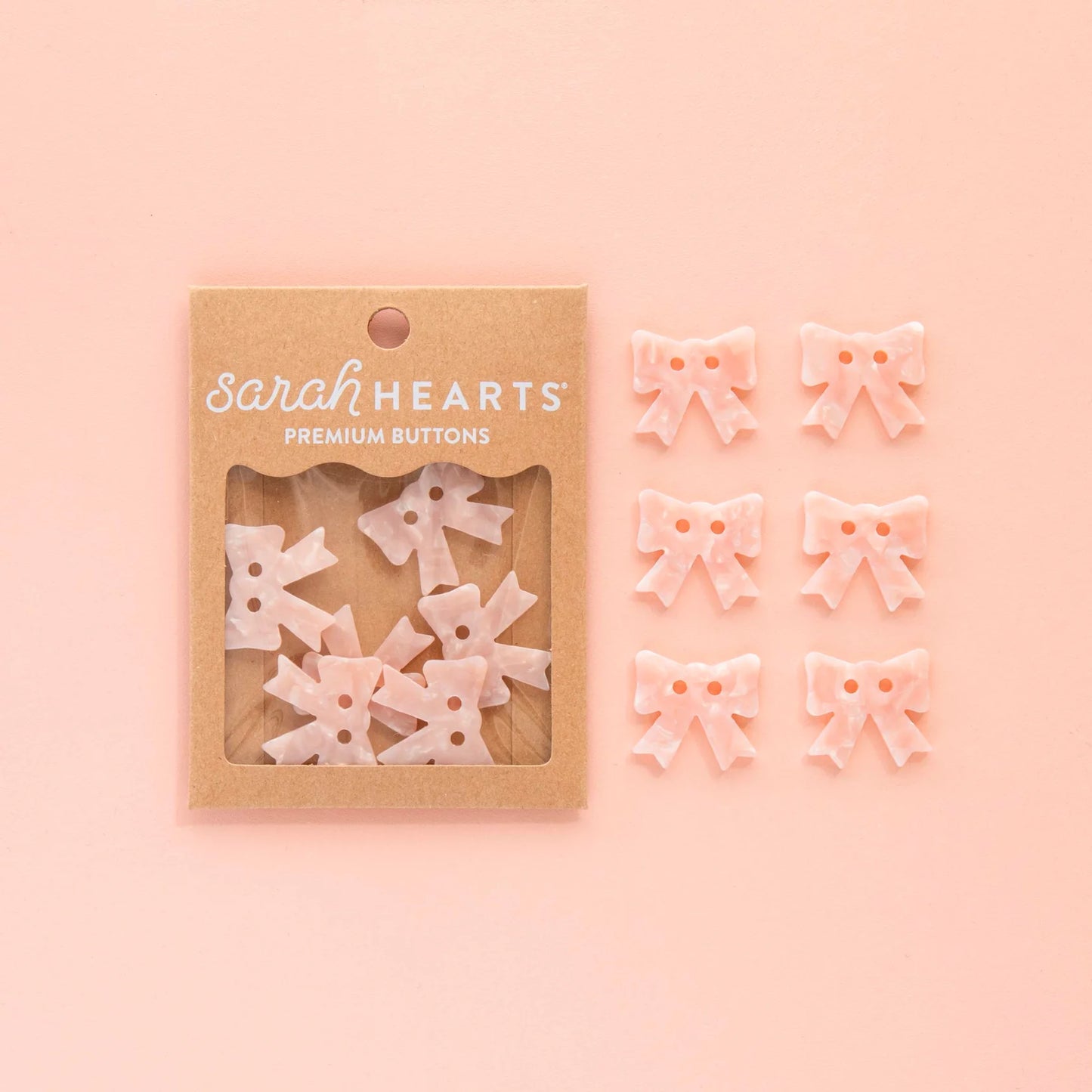 Large Pink Bow 1" Buttons