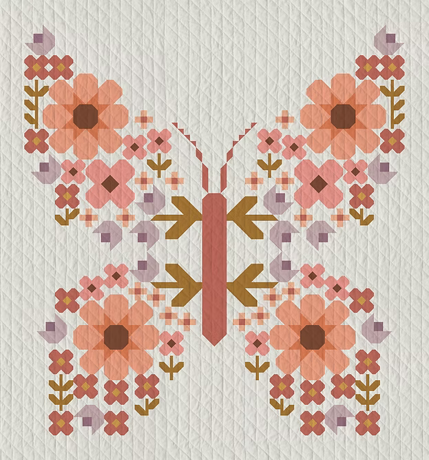 Butterfly Bouquet Throw Quilt Kit