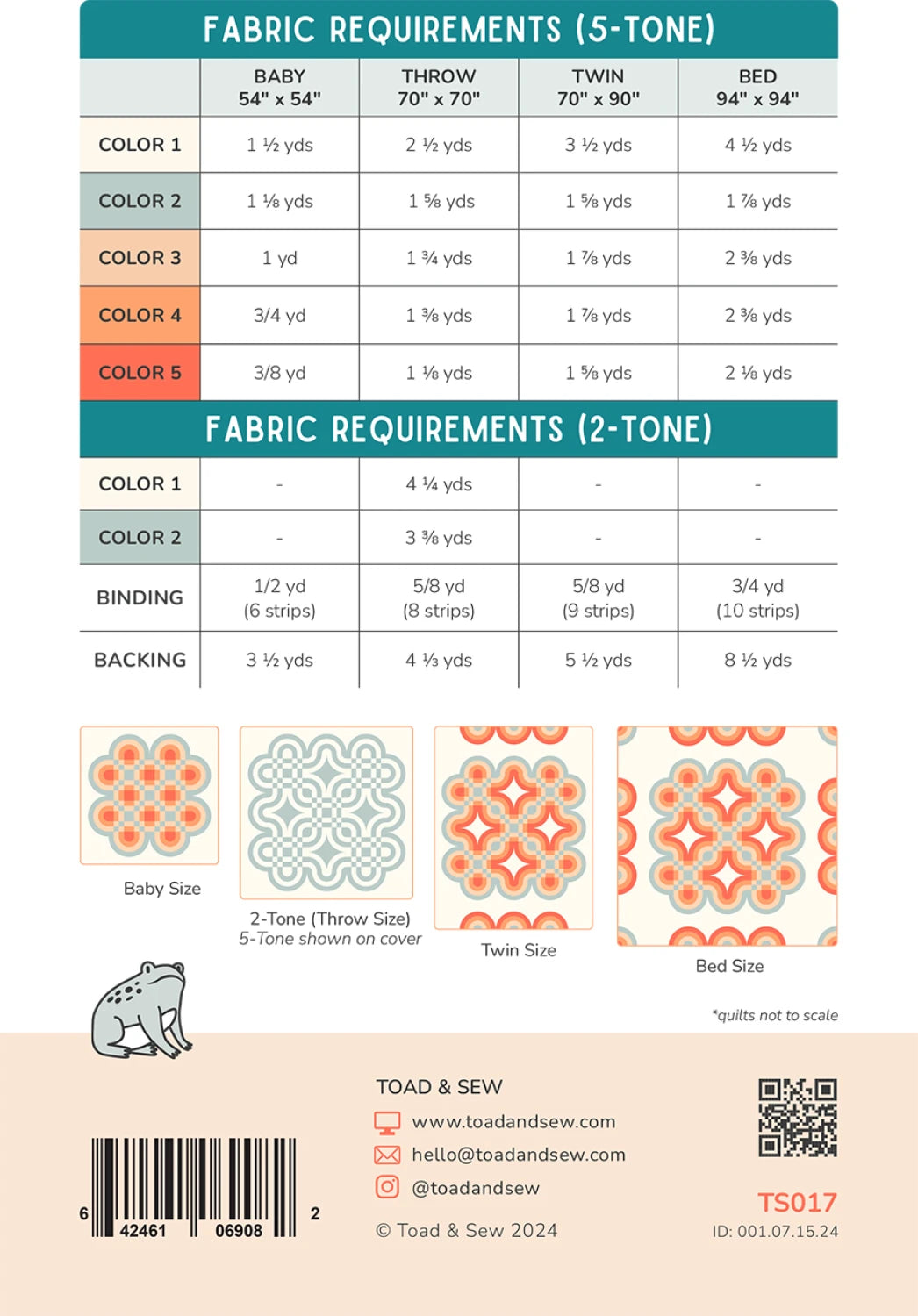 Cascade Bloom Pattern by Toad & Sew