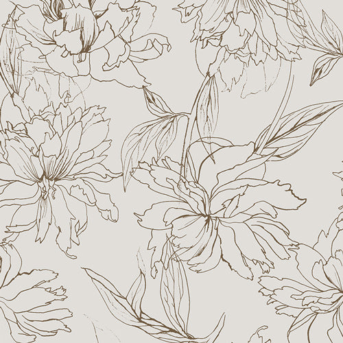 Fair Peonies Traced