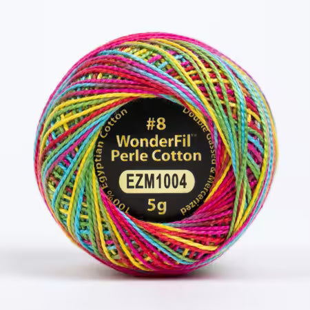 Wonderfil Eleganza Variegated 8 wt Perle Cotton, Bouncy Castle