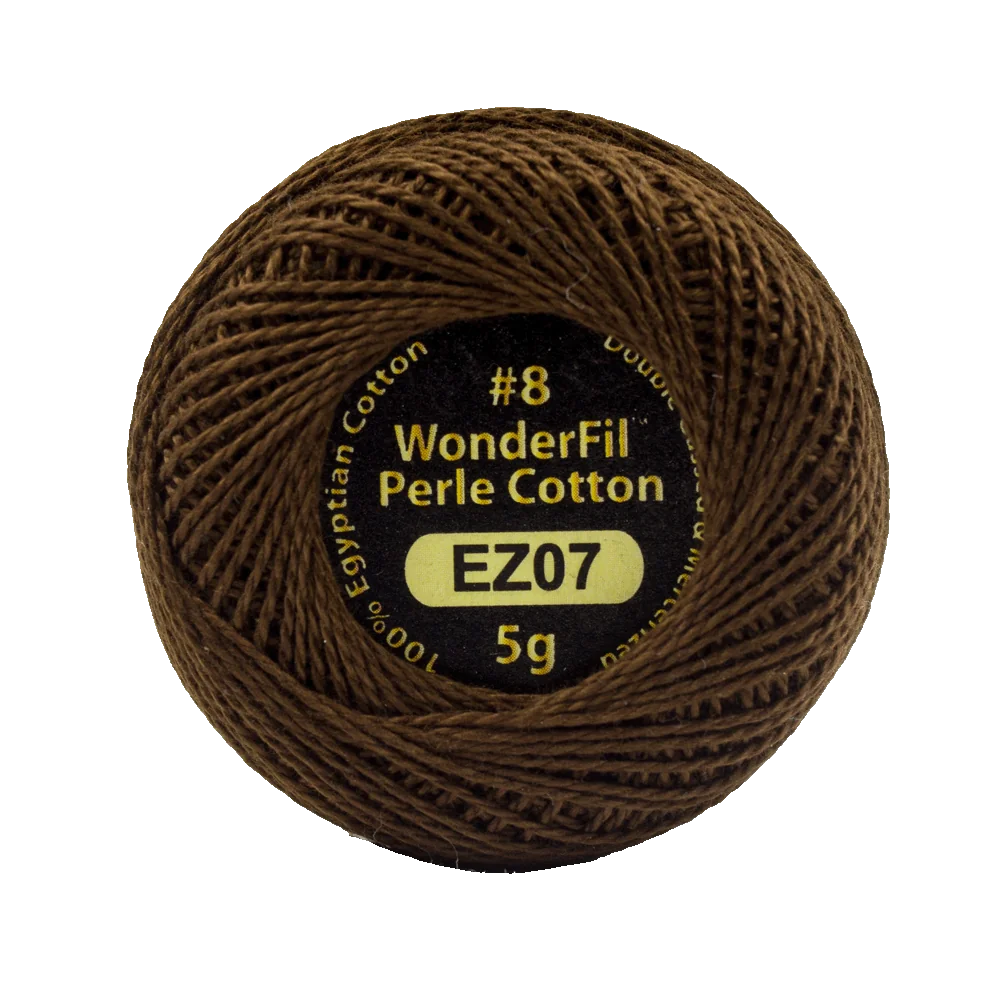Wonderfil Eleganza 8 wt Perle Cotton, Rich Soil