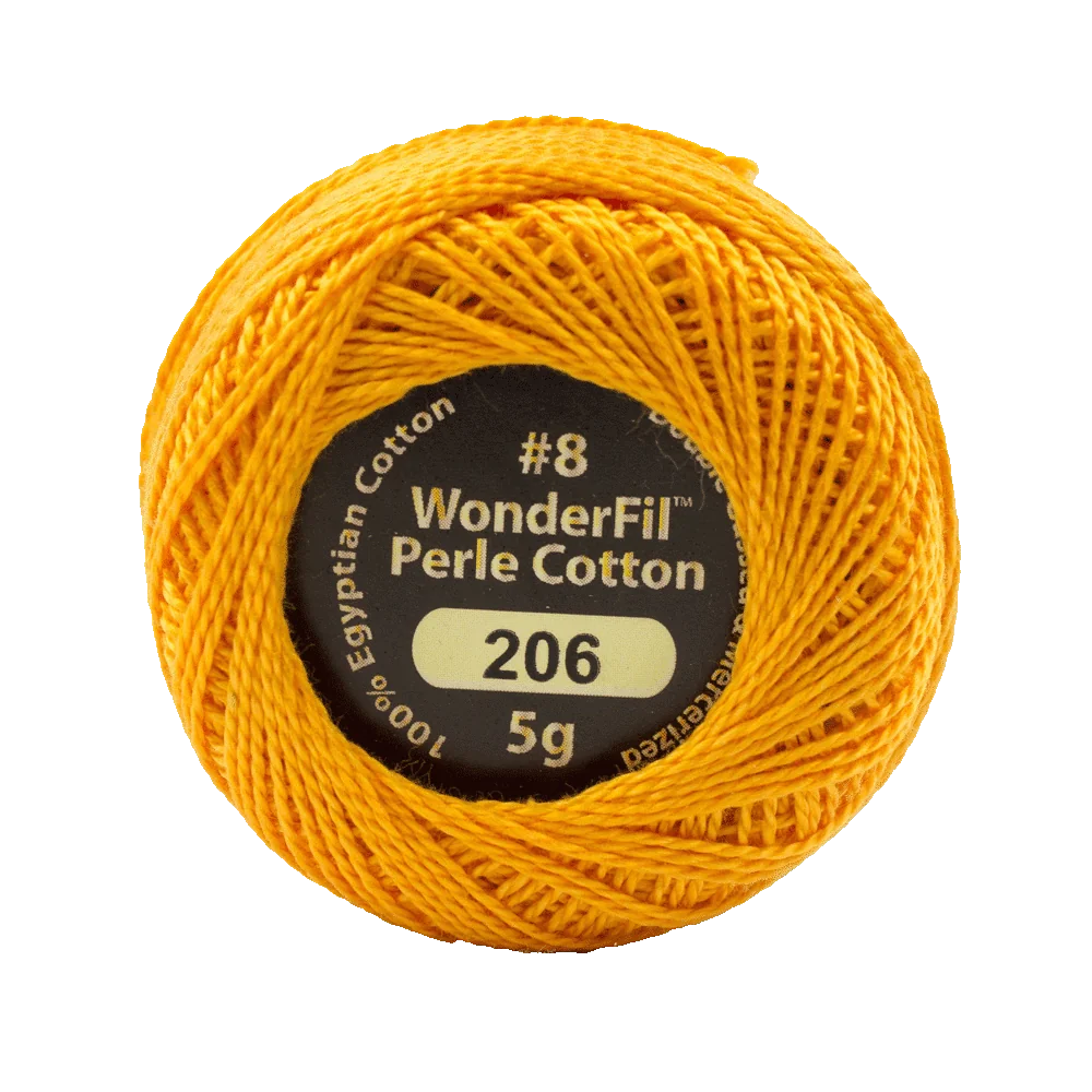 Wonderfil Eleganza 8 wt Perle Cotton, Plump Pumpkin