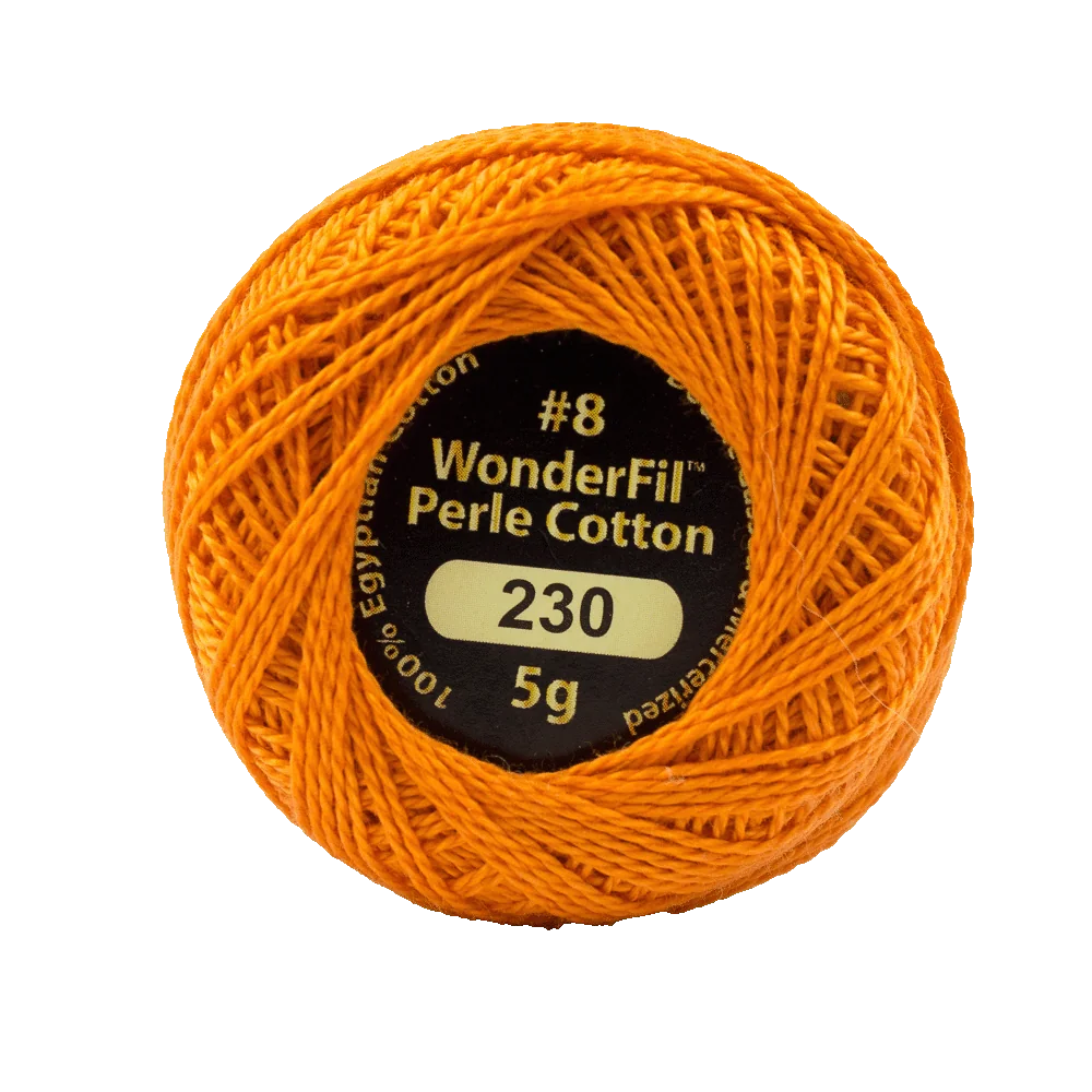 Wonderfil Eleganza 8 wt Perle Cotton, Sunset