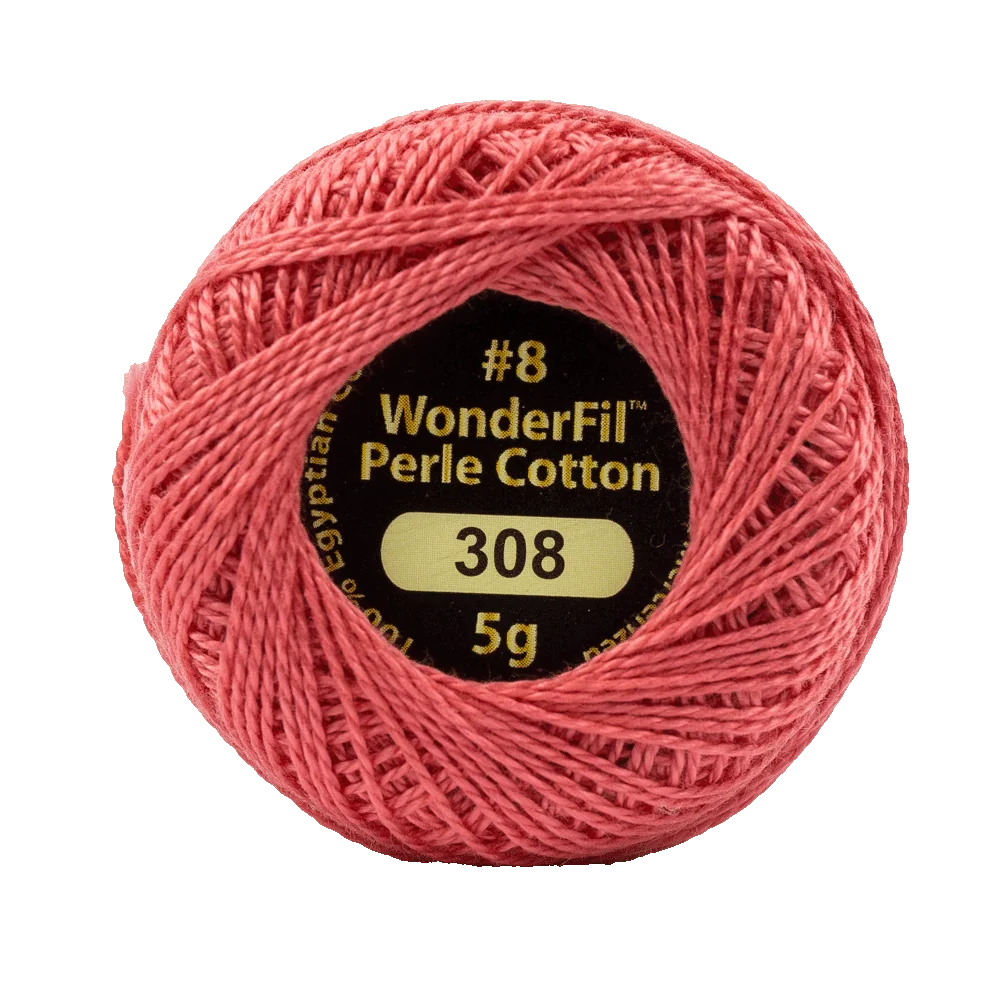 Wonderfil Eleganza 8 wt Perle Cotton, Raspberry Frosting