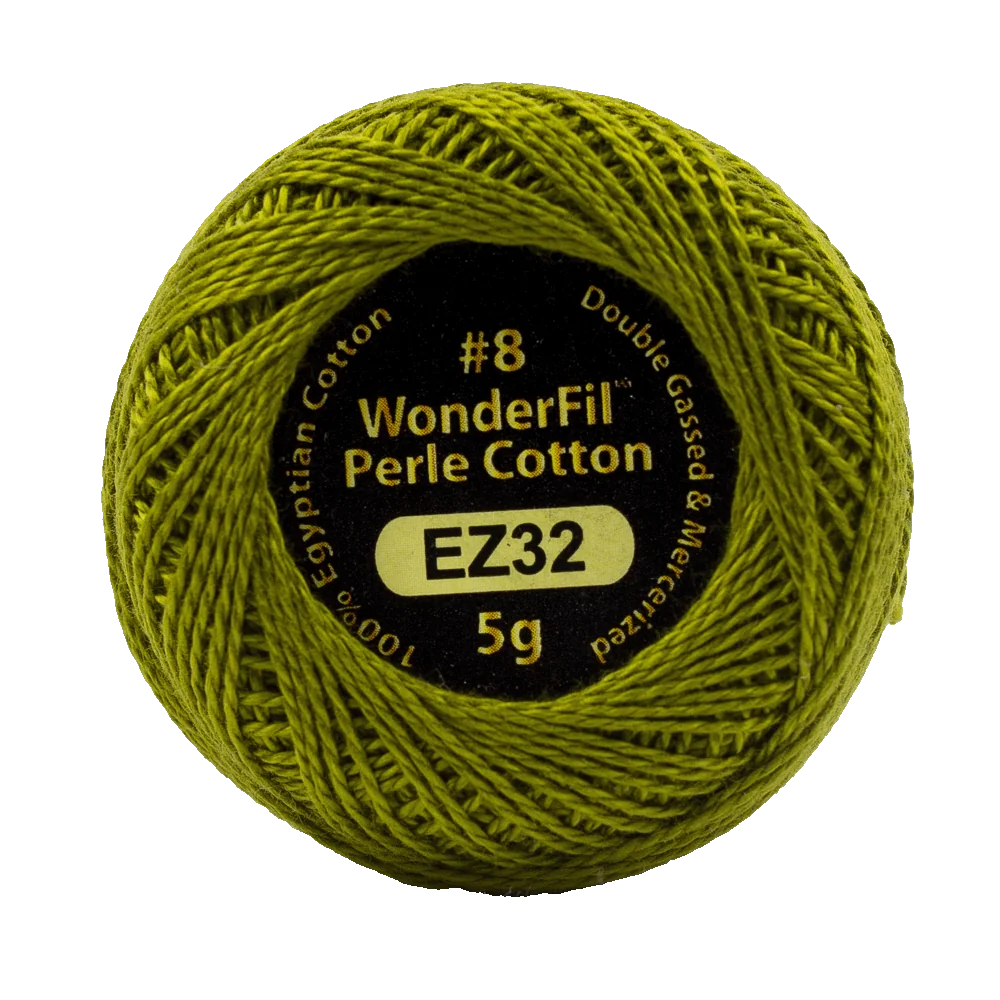 Wonderfil Eleganza 8 wt Perle Cotton, Seagrass, EZ32