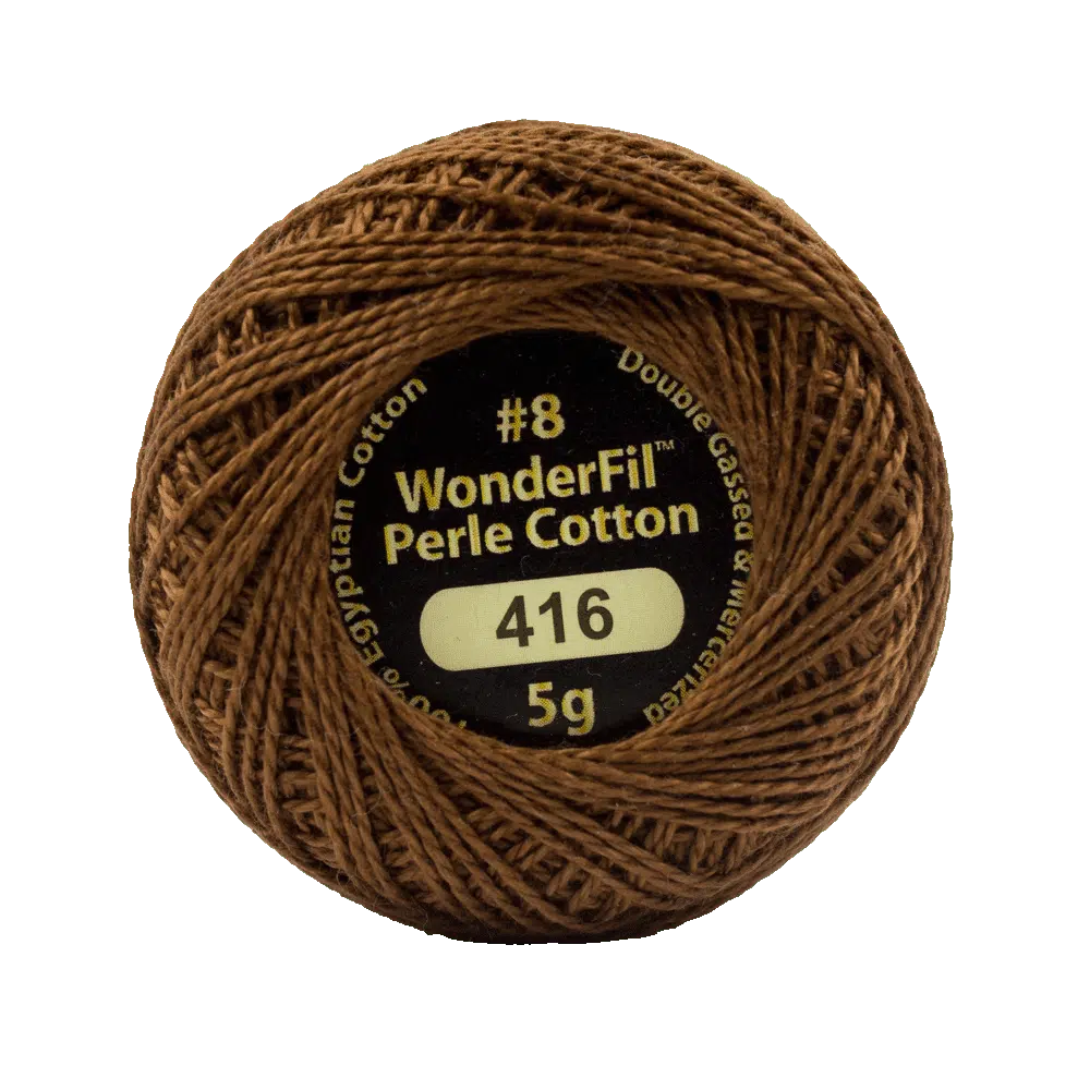 Wonderfil Eleganza 8 wt Perle Cotton, Milk Chocolate