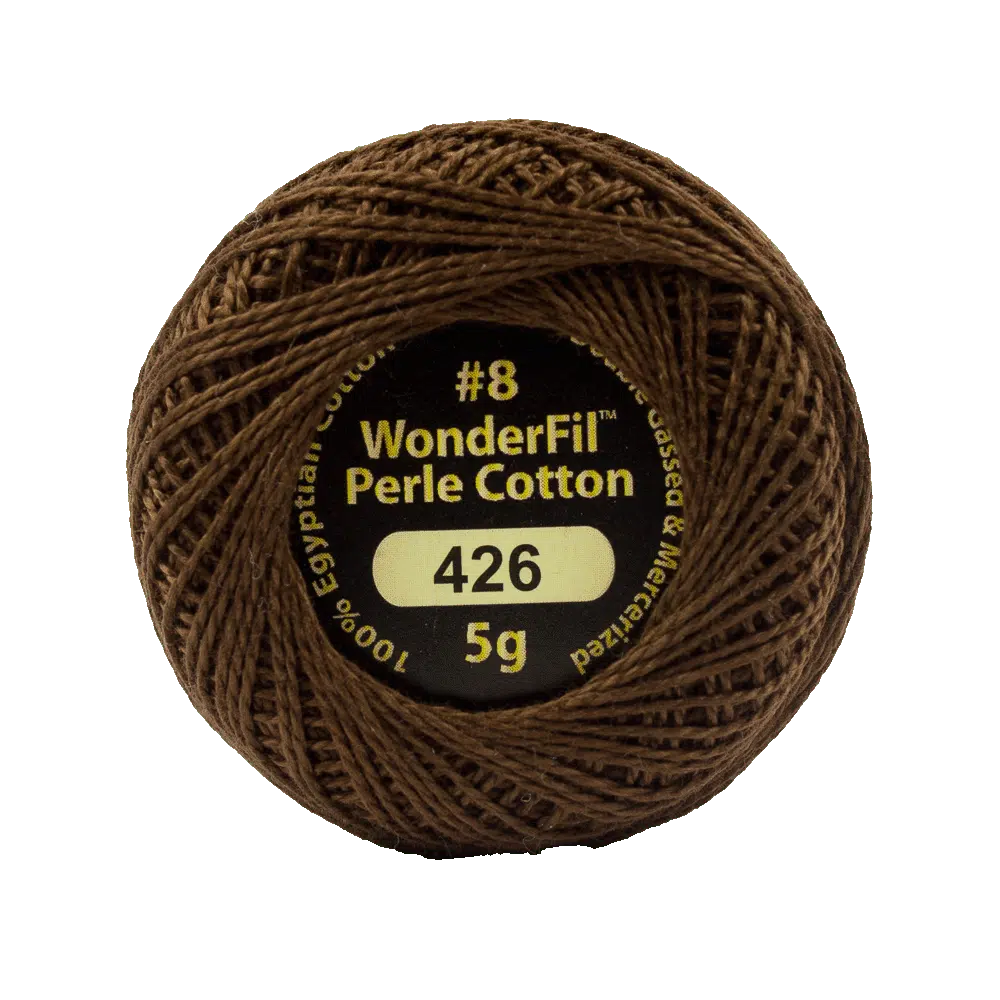 Wonderfil Eleganza 8 wt Perle Cotton, Nutmeg