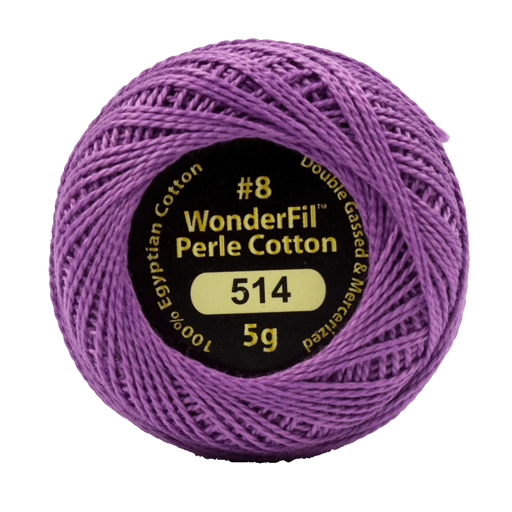 Wonderfil Eleganza 8 wt Perle Cotton, Fragrant Lilac