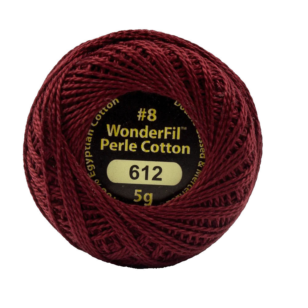Wonderfil Eleganza 8 wt Perle Cotton, Dry Wine