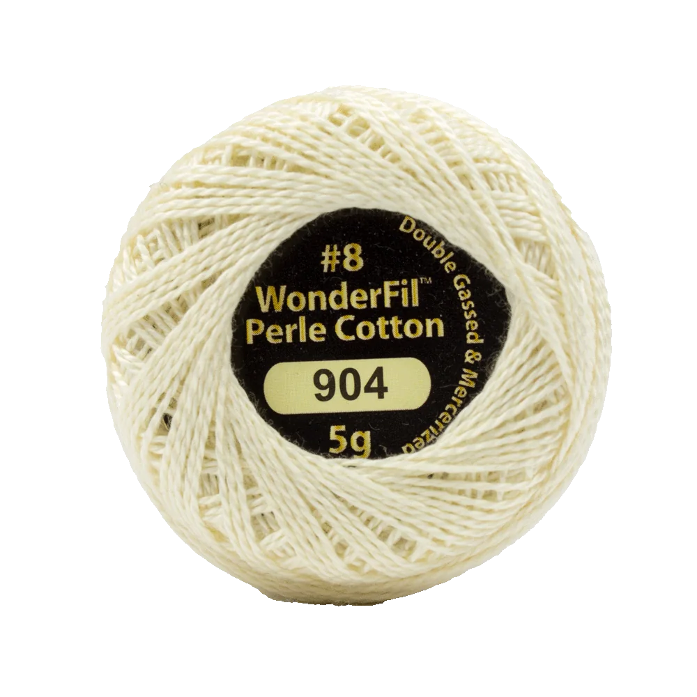 Wonderfil Eleganza 8 wt Perle Cotton, Cat's Cream