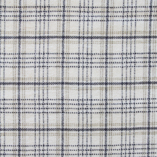 Oatmilk Crosshatch Plaid FLANNEL from Highlands Flannel