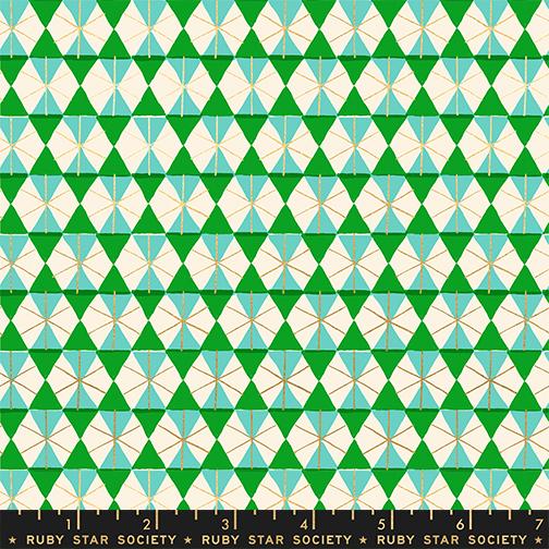 Happy Hexie Metallic Verdant