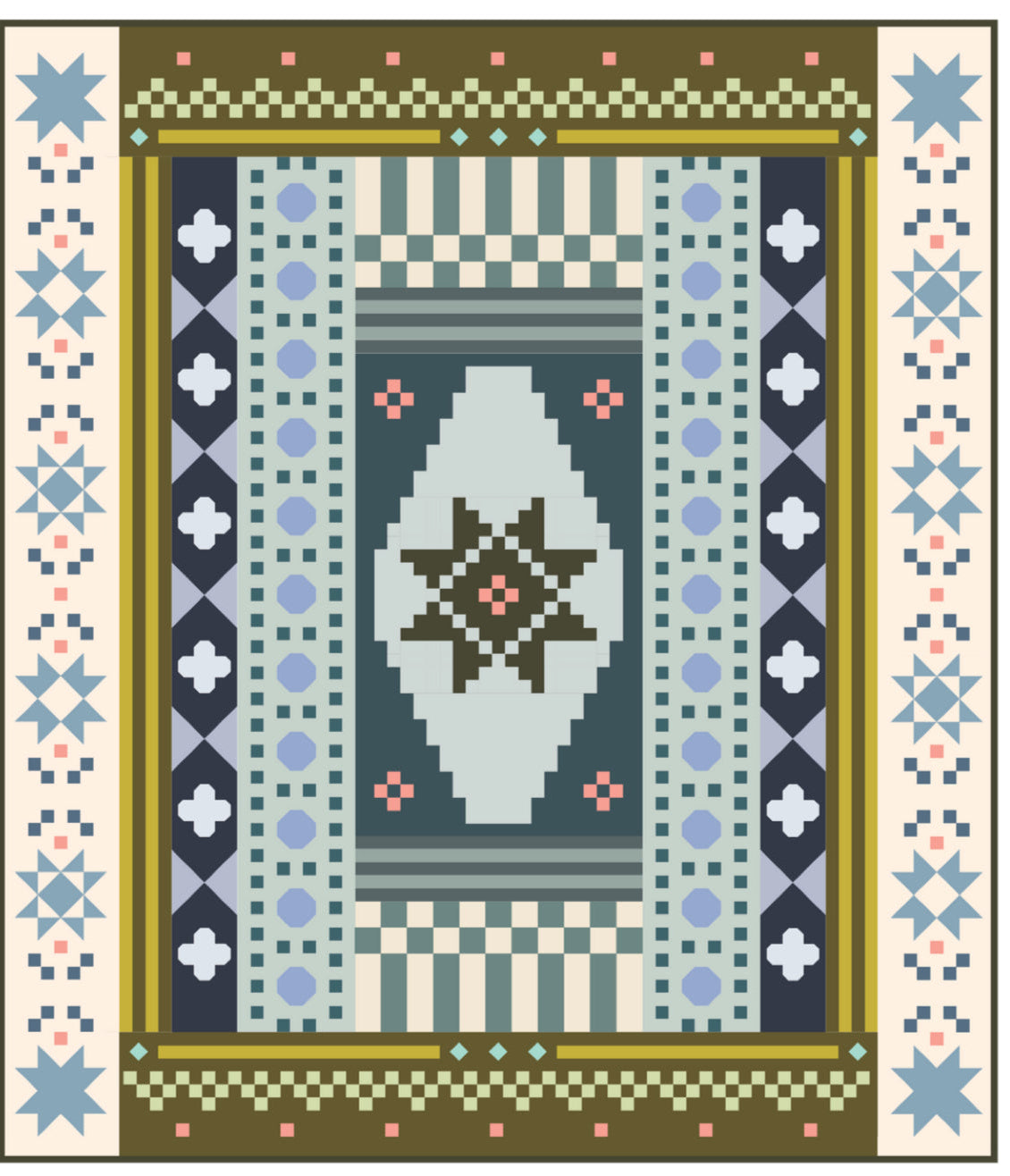 Homespun Collective Block of the Month 2026 Quilt Kit - Lakefront Version