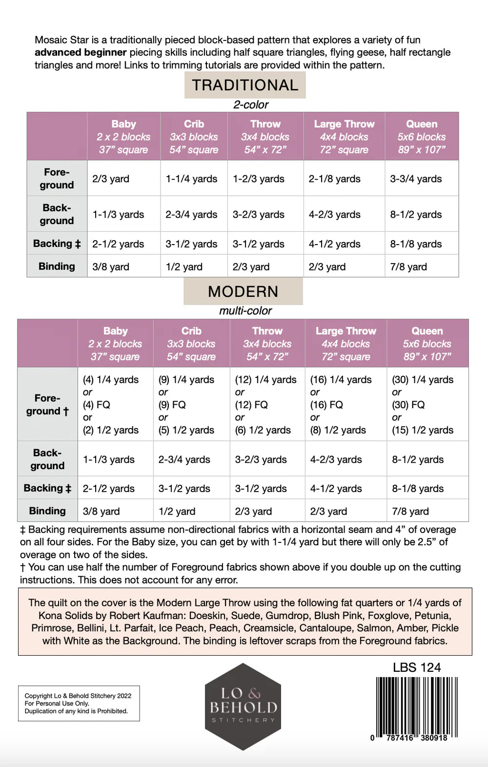 Mosaic Star by Lo & Behold Stitchery