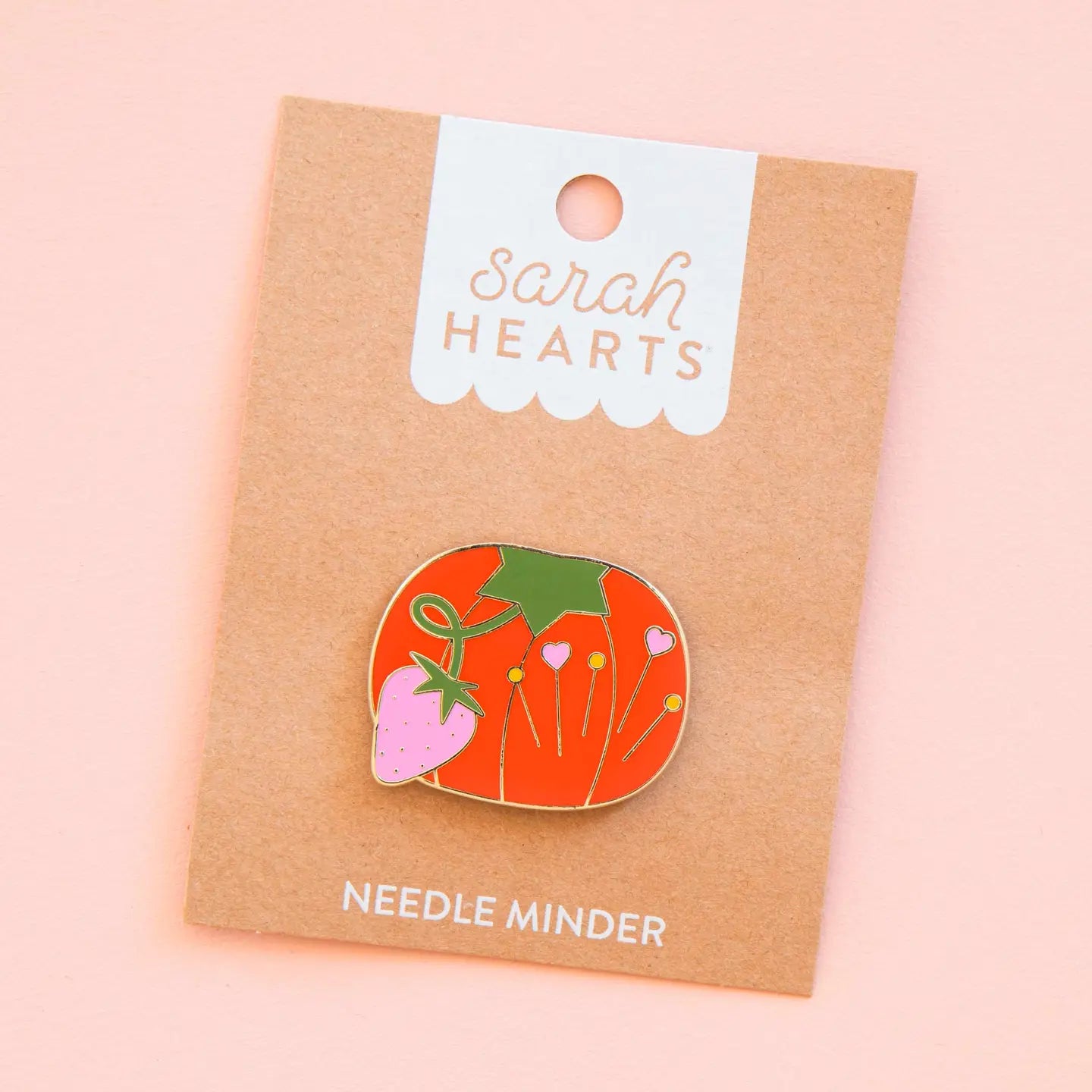 Tomato Pin Cushion Magnetic Needle Minder, Sarah Hearts