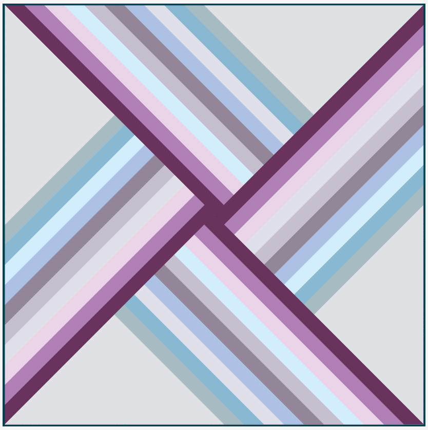 Adventureland Throw Quilt Top - Rainy Day Version