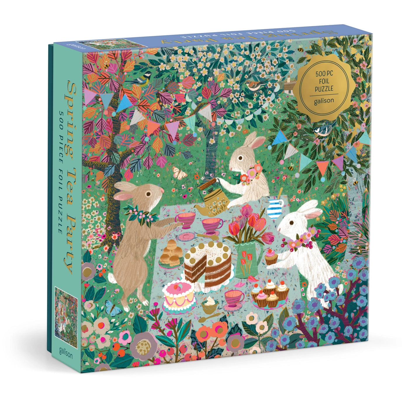 Spring Tea Party 500-piece Foil Puzzle