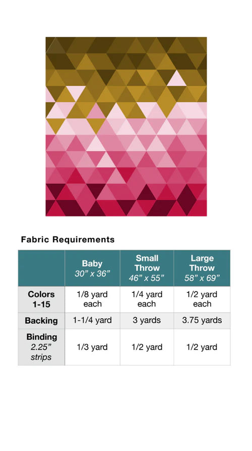 Triangle Fade Paper Quilt Pattern