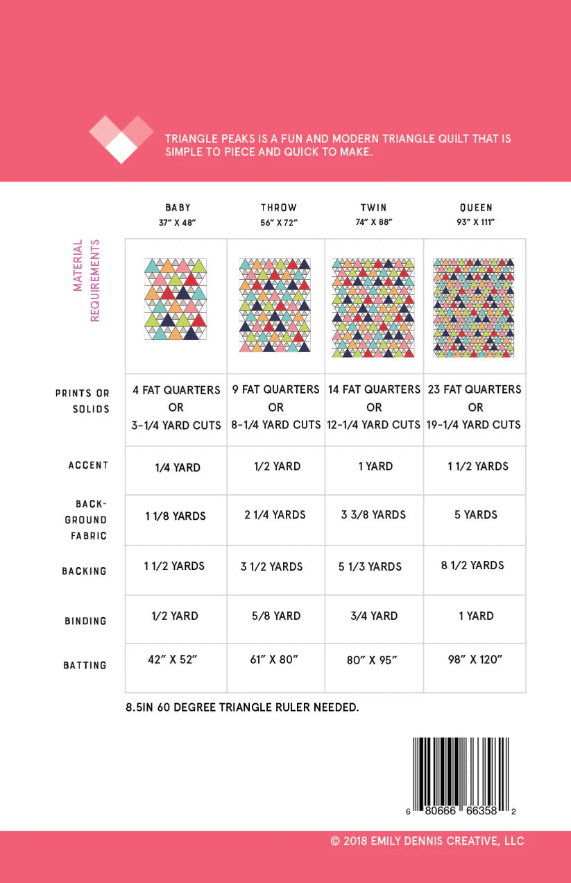 Triangle Peaks by Quilty Love