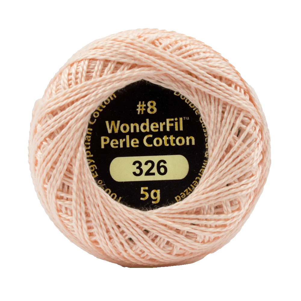 Wonderfil Eleganza 8 wt Perle Cotton, Cherry Blossom, 326