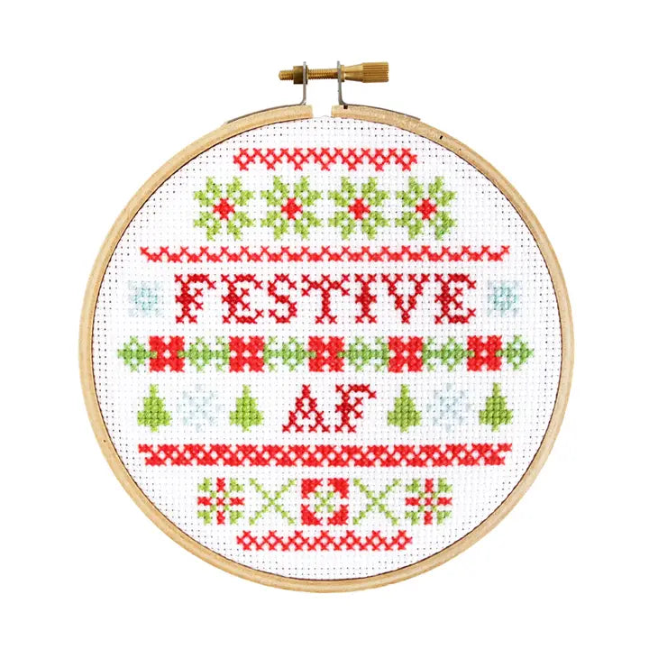 Festive AF Cross Stitch Kit