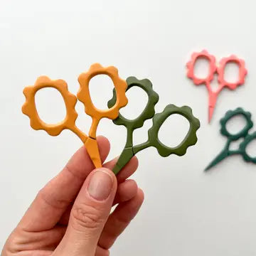 Flower Embroidery Scissors, Moss