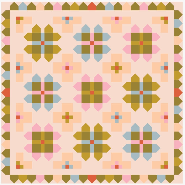 Foxglove Throw Size Quilt Kit