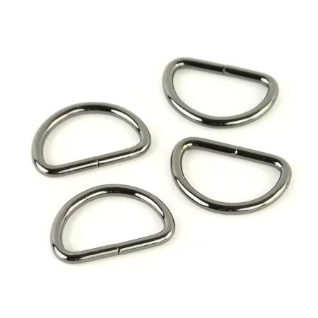 Four D-Rings 1" Gunmetal