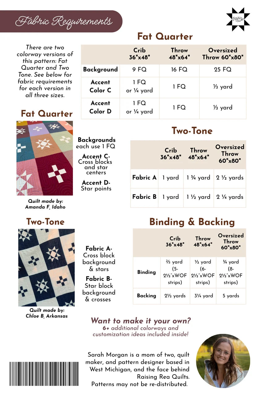Hazelwood Quilt Paper Pattern