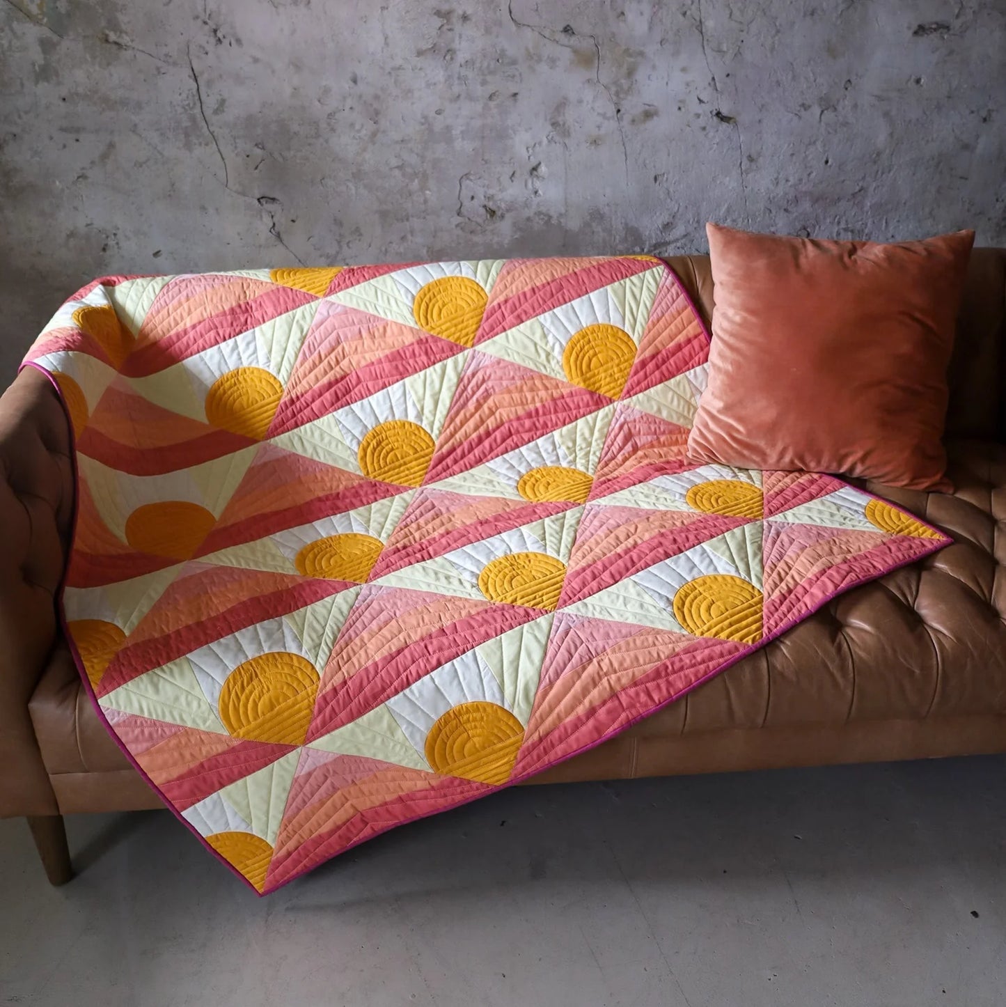Mountain Horizon Miami Sunset Version Throw Quilt Kit