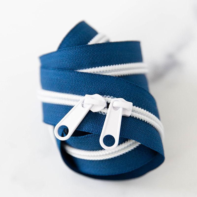 30" Navy Zipper