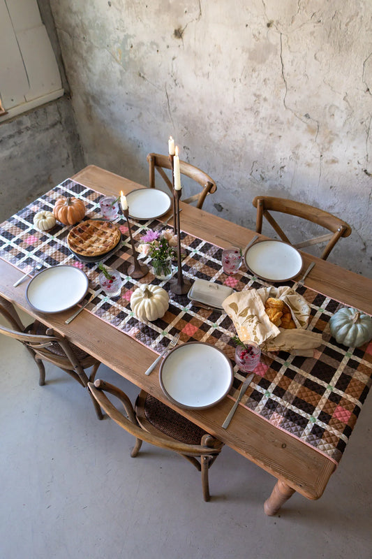 Petite Plaid Nutmeg Version Table Runner Kit