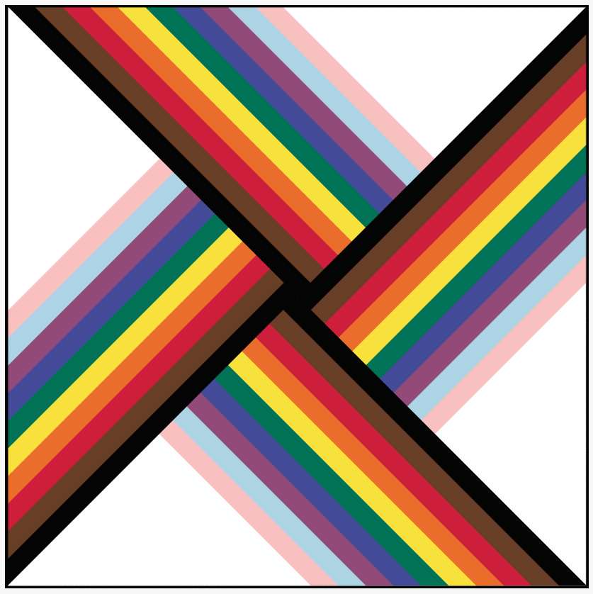 Adventureland Throw Quilt Top - Pride Version