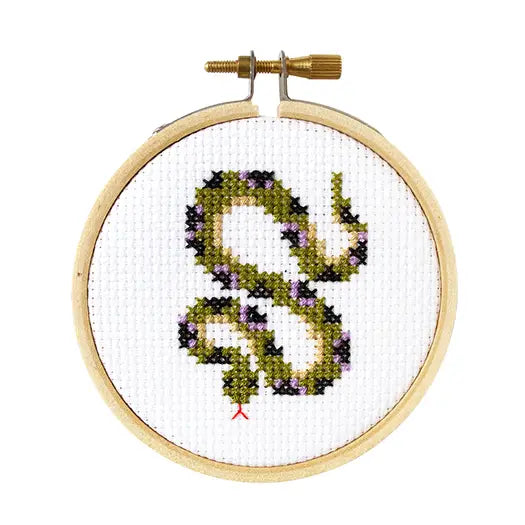 Snake Mini Rainbow Cross Stitch Kit