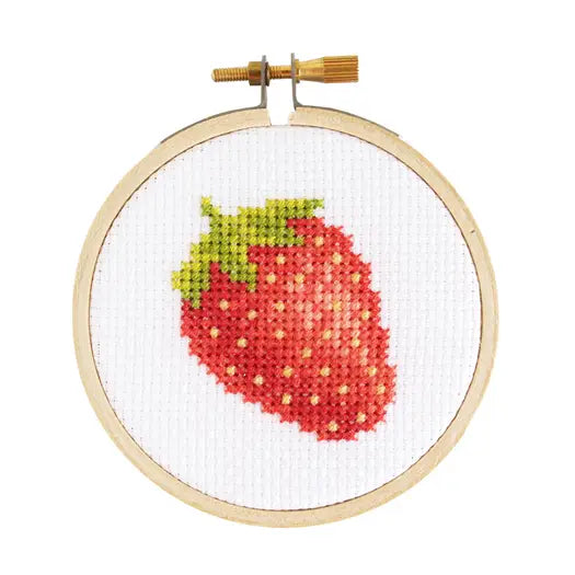 Mini Strawberry Cross Stitch Kit