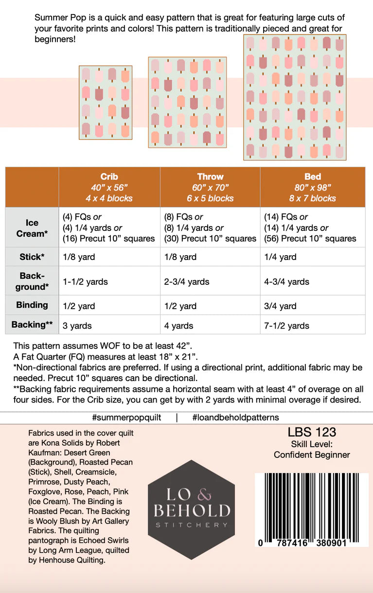 Summer Pop Paper Quilt Pattern