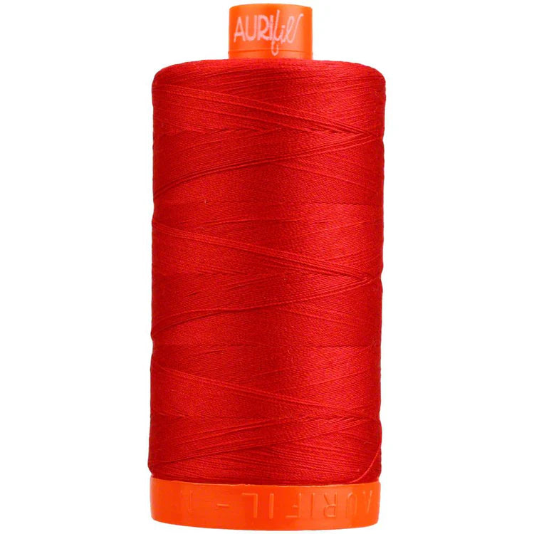 Aurifil 50w Mako Cotton Thread, Red 2250, 1422 yards