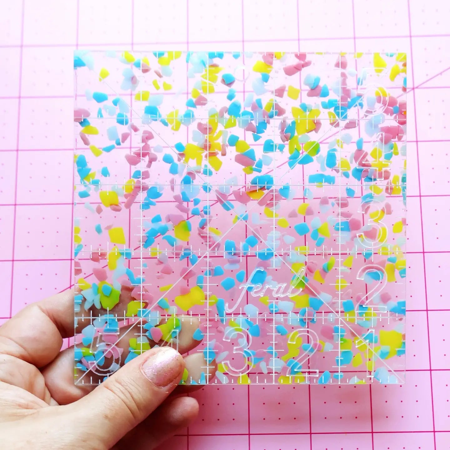 5" Square Confetti Quilting Ruler