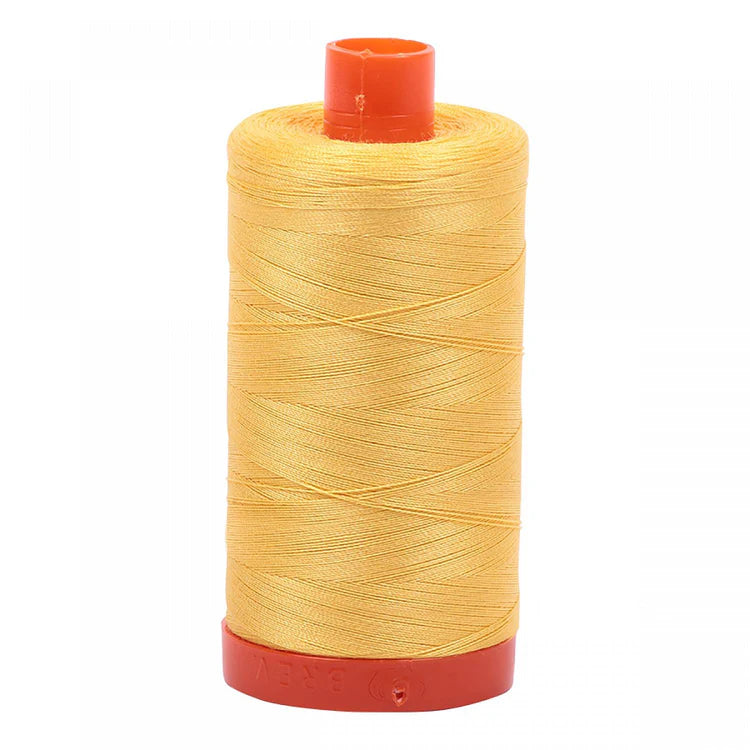 Aurifil 50w Mako Cotton Thread, Pale Yellow 1135, 1422 yards