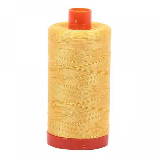 Aurifil 50w Mako Cotton Thread, Pale Yellow 1135, 1422 yards