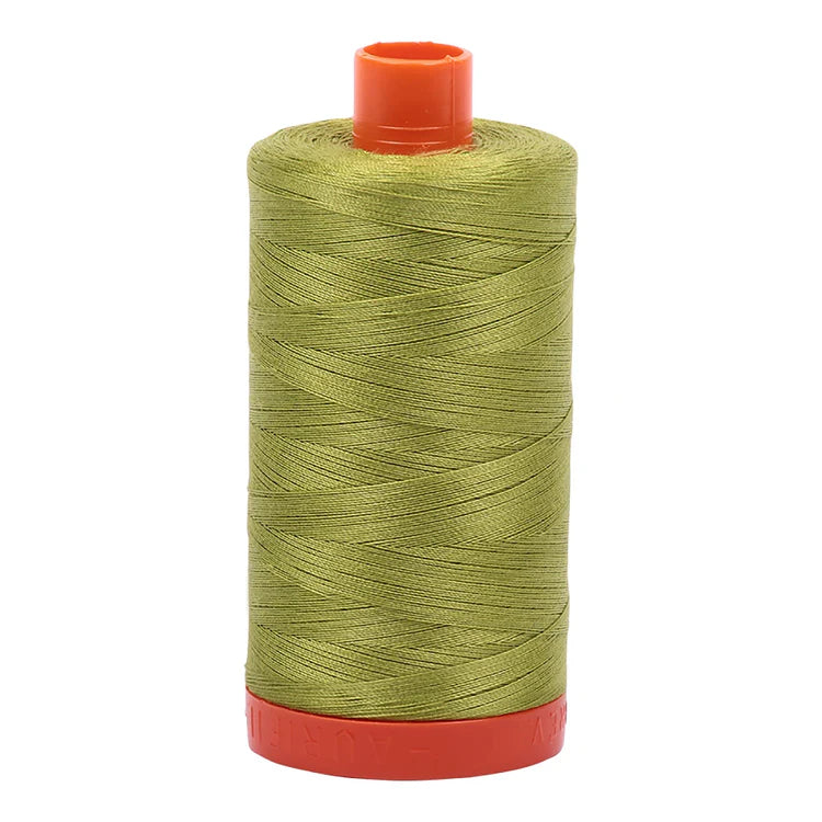 Aurifil 50w Mako Cotton Thread, Light Leaf Green 1147, 1422 yards