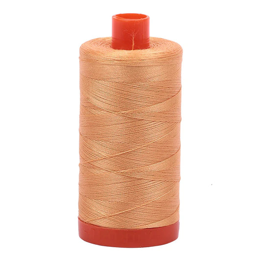 Aurifil 50w Mako Cotton Thread, Golden Honey 2214, 1422 yards