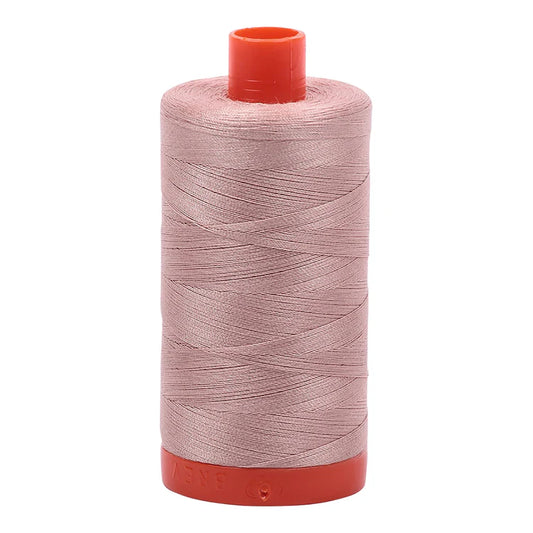 Aurifil 50w Mako Cotton Thread, Antique Blush 2375, 1422 yards